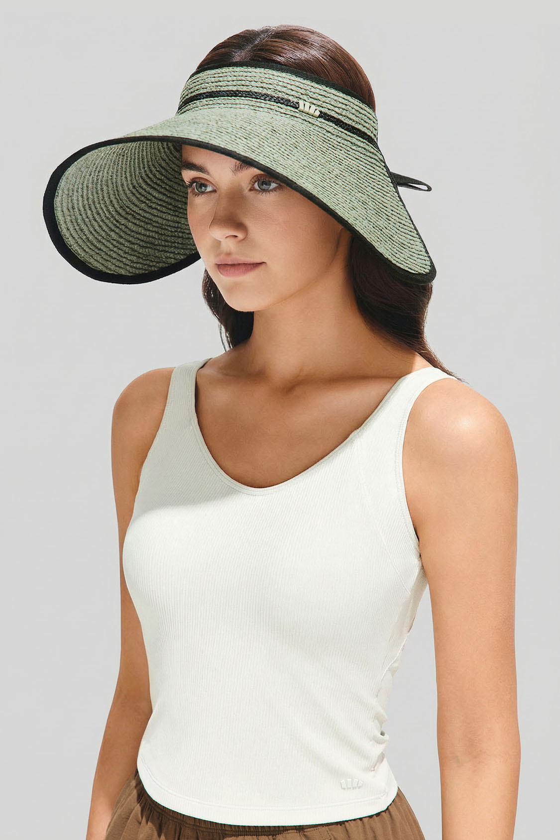 Women's Wide Brim Sun Protection Straw Hat UPF 50+ UL558