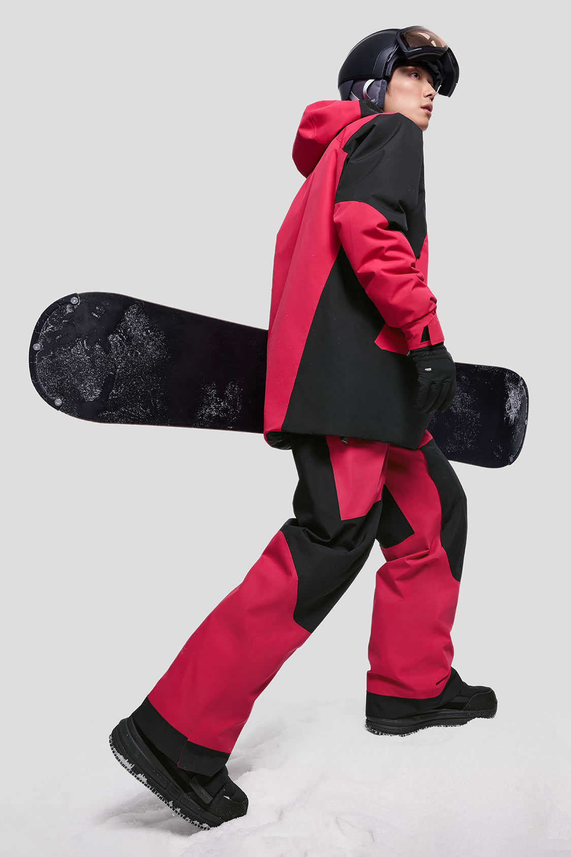 beneunder ski set #color_velvet red - twilight black