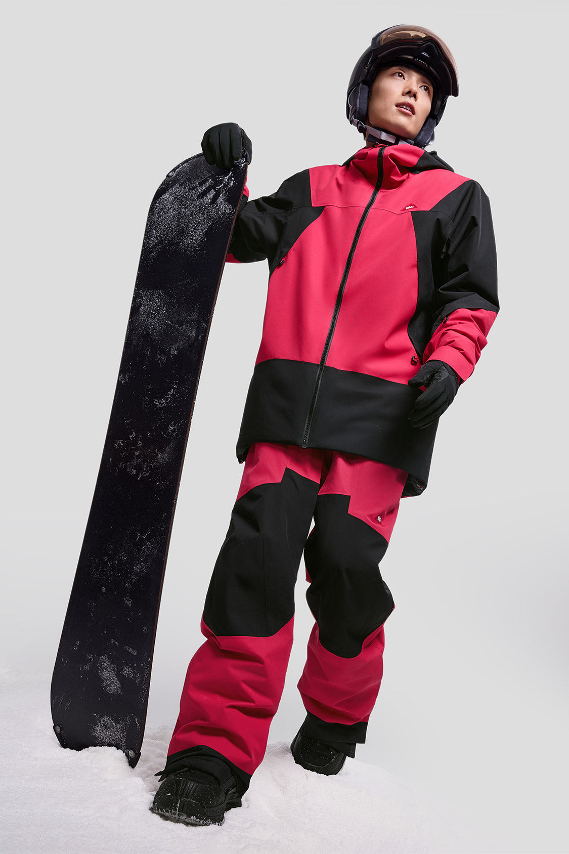 beneunder ski set #color_velvet red - twilight black