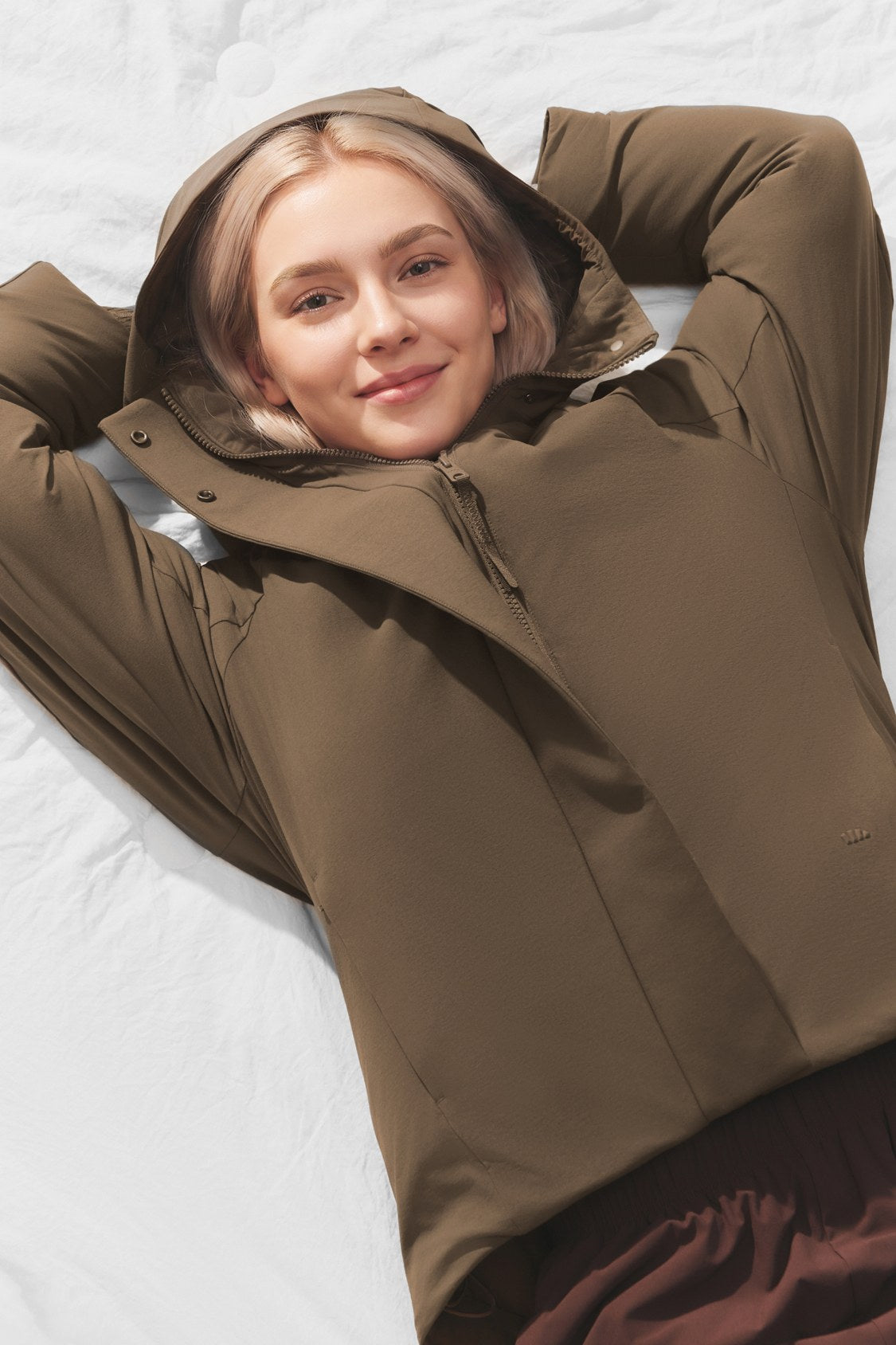 Women's Full-Coverage Stretch Hooded Down Jacket (Maximum Warmth) HD013