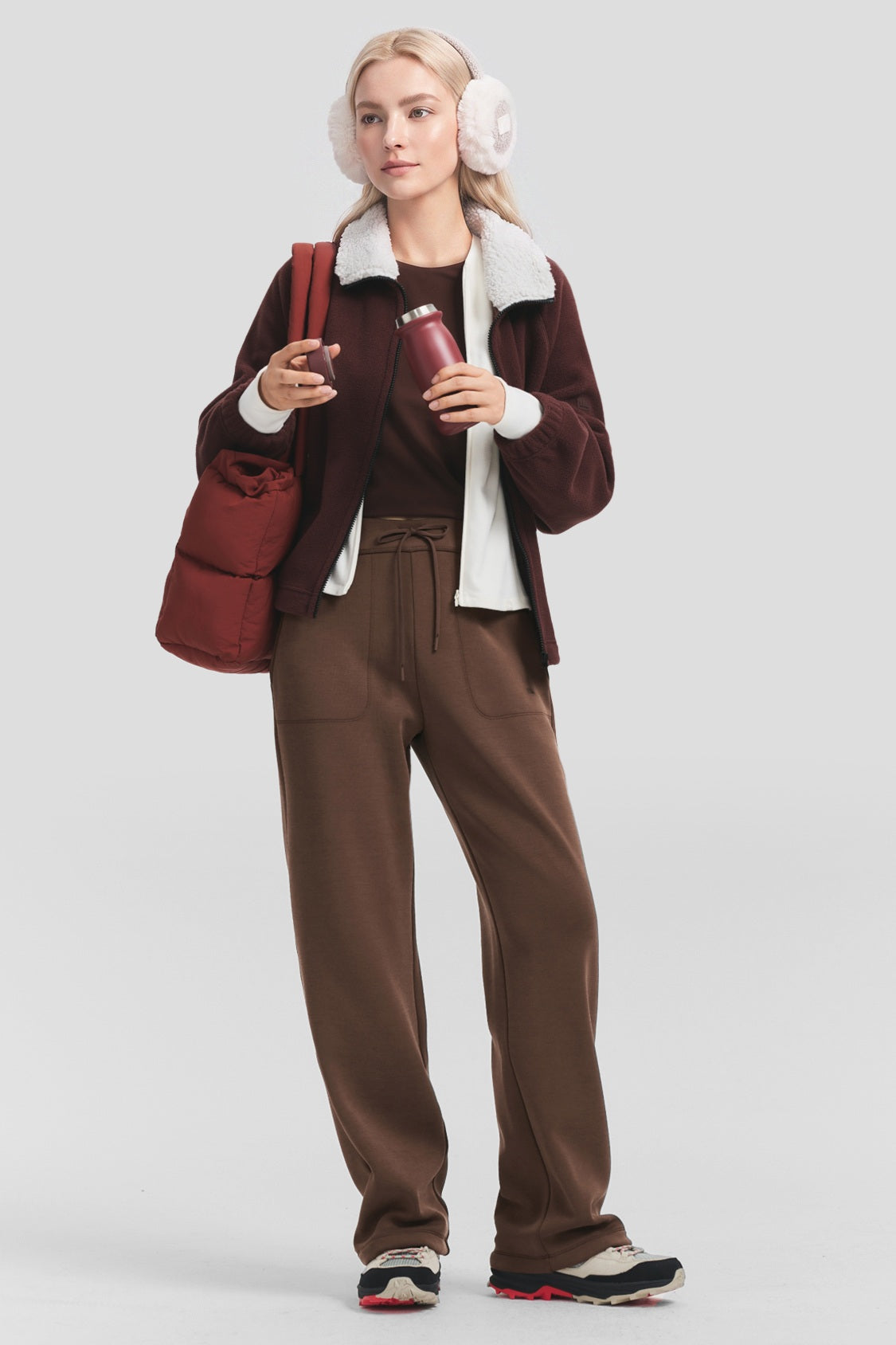 Women's Ultra-Soft High-Stretch Straight-Leg Pants (High Warmth) SF012