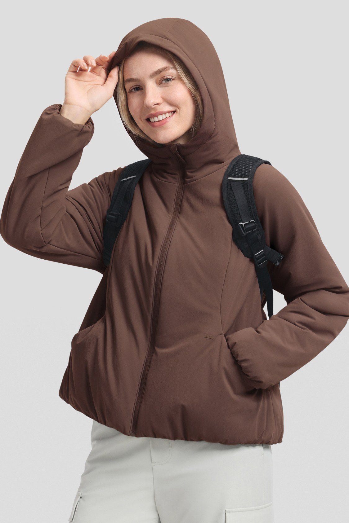 Women's Stretch Hooded Insulated Jacket (Mid Warmth) EF003