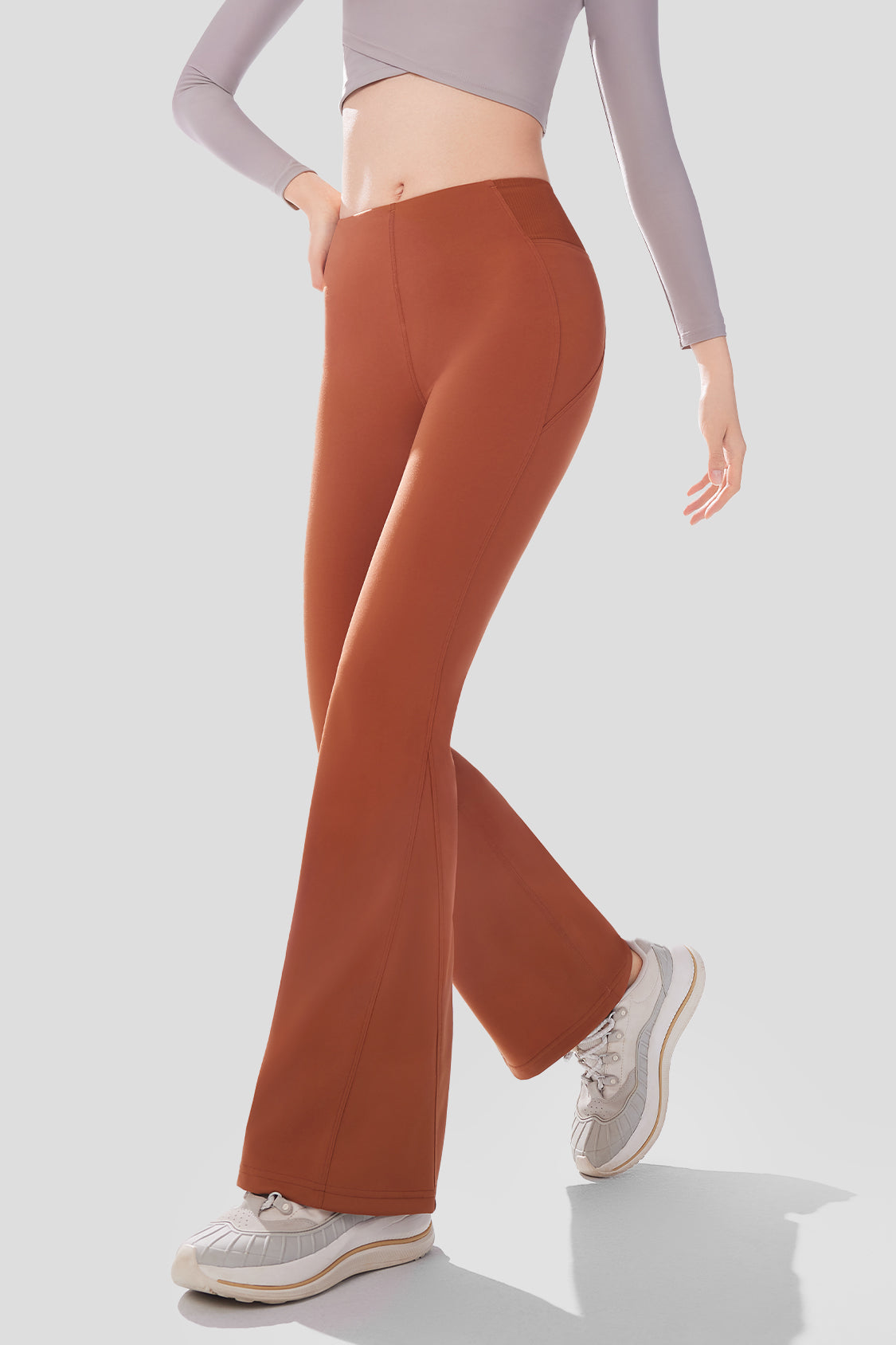 beneunder women's sun protection pants #color_warm orange brown