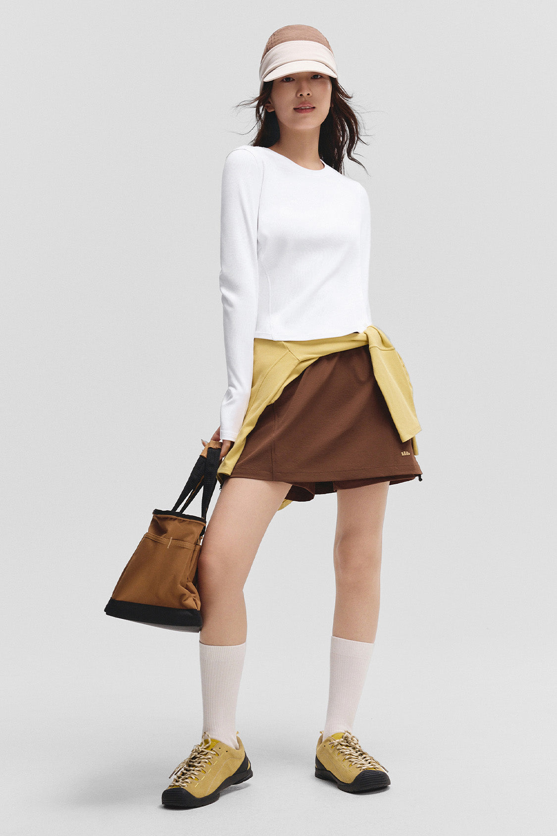 beneunder cozyflex womens stretch cotton long sleeve top#color_white