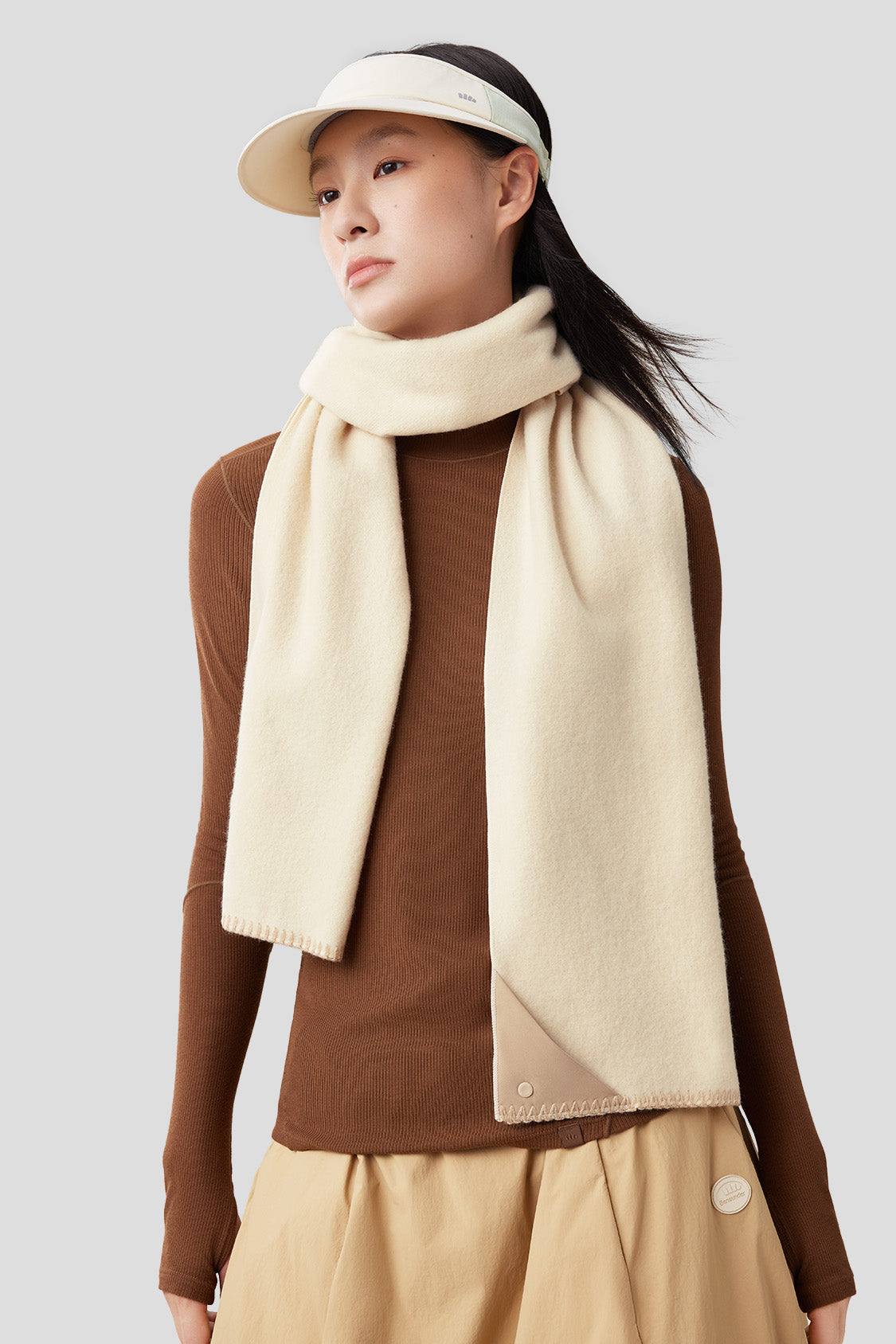 beneunder winter wool scarf #color_autumn wheat