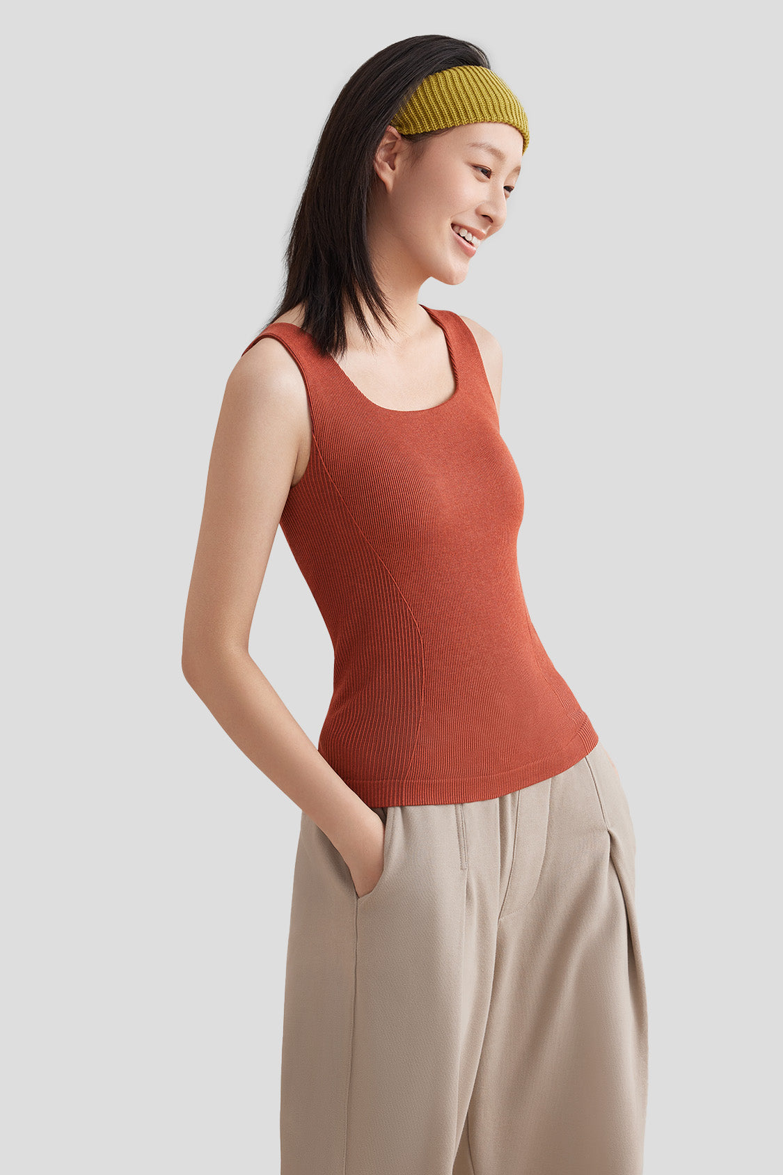 beneunder women's aw bra in thermal vest #color_scarlet red