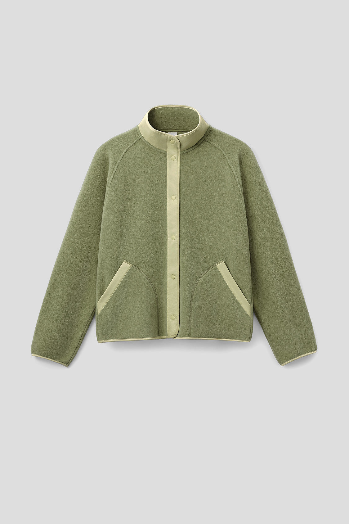 beneunder women's lightweight micro fleece jacket #color_Deep bamboo green