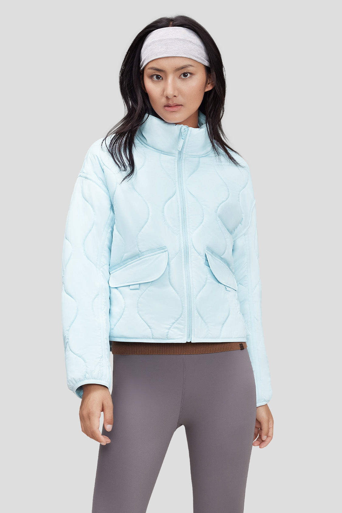 beneunder women's padded jacket with a stand-up collar #color_sky blue