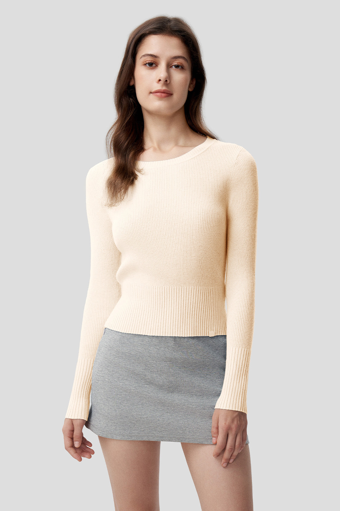 women's short-length tech wool long-sleeve sweater #color_vineyard apricot
