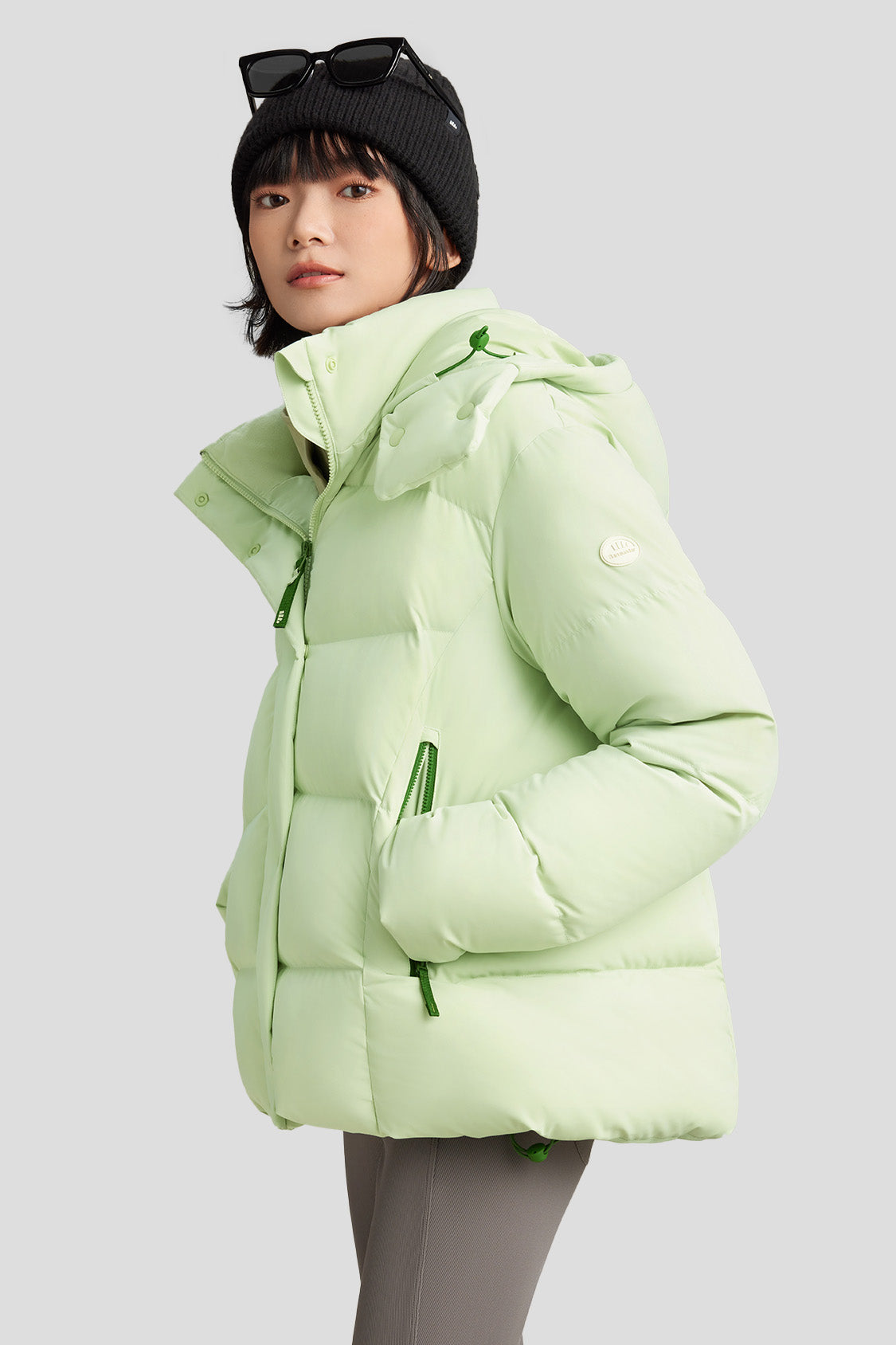 beneunder women's waterproof down jacket #color_green