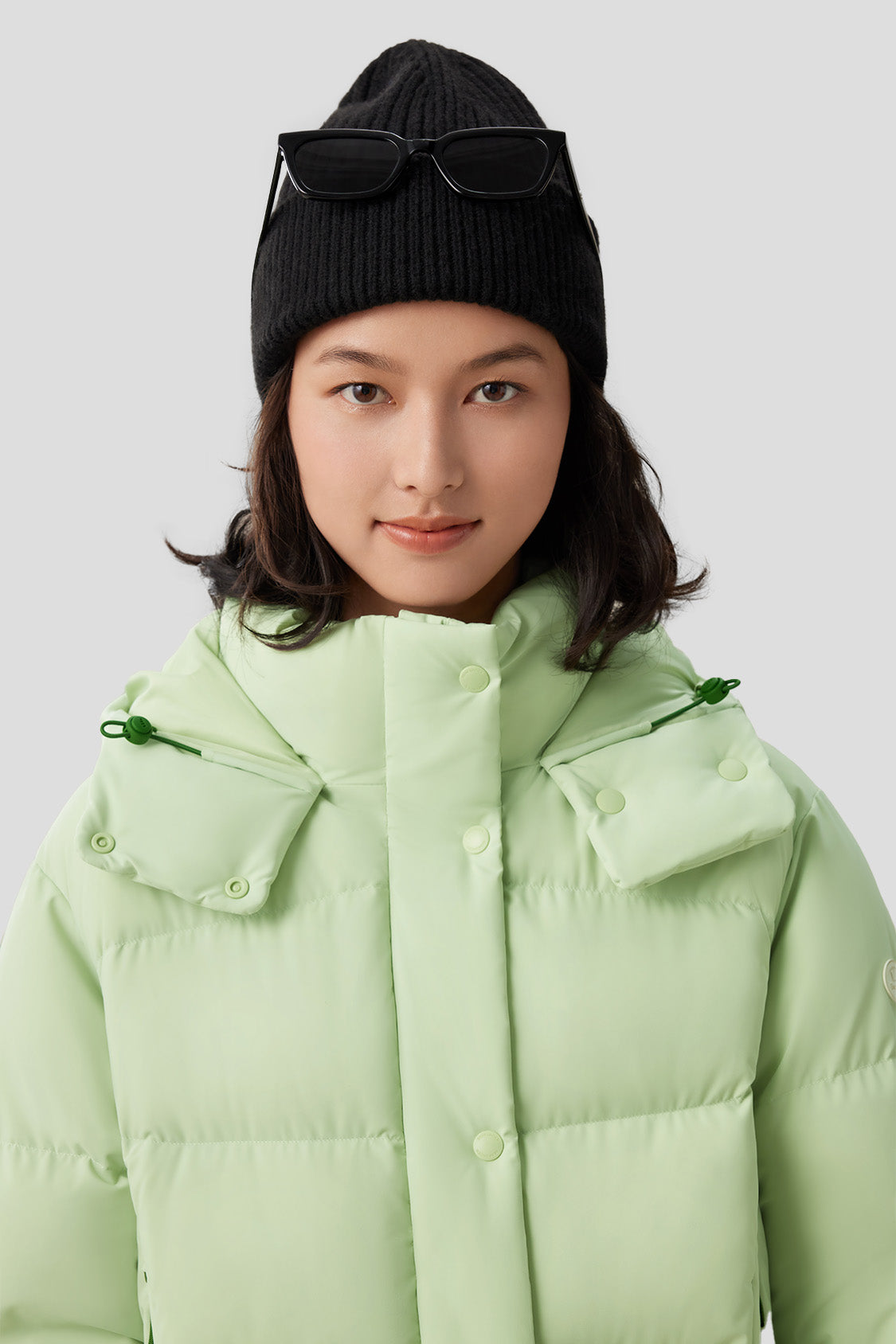 beneunder women's waterproof down jacket #color_green