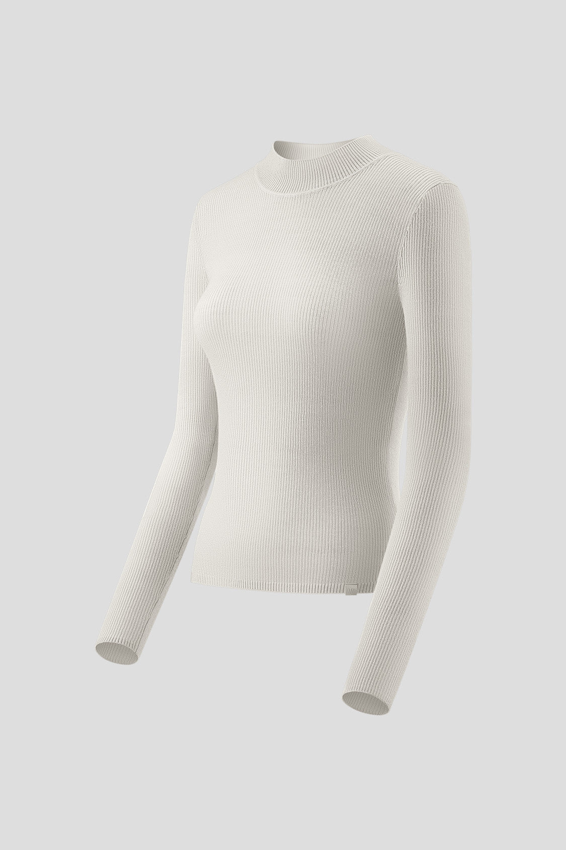 beneunder women's wool baselayer sweater #color_misty gray