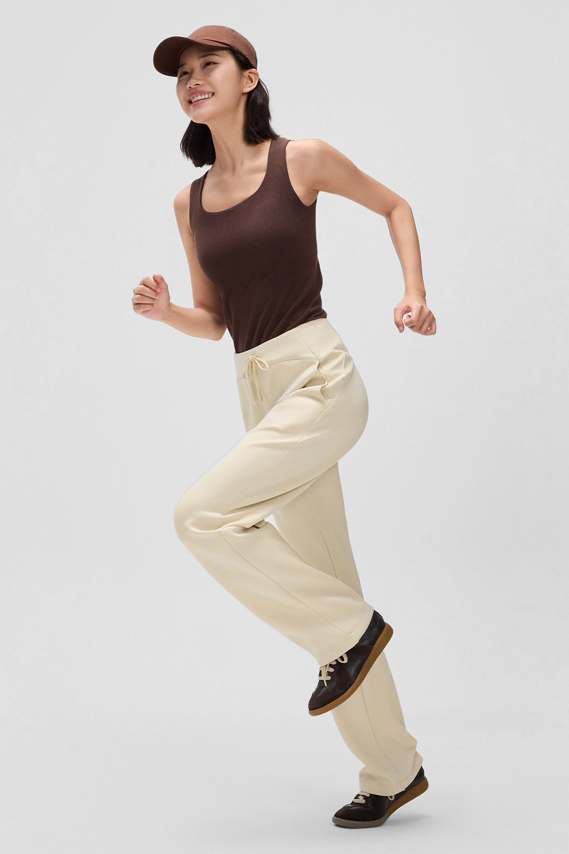 beneunder flexstraight womens high stretch straight leg pants #color_beige