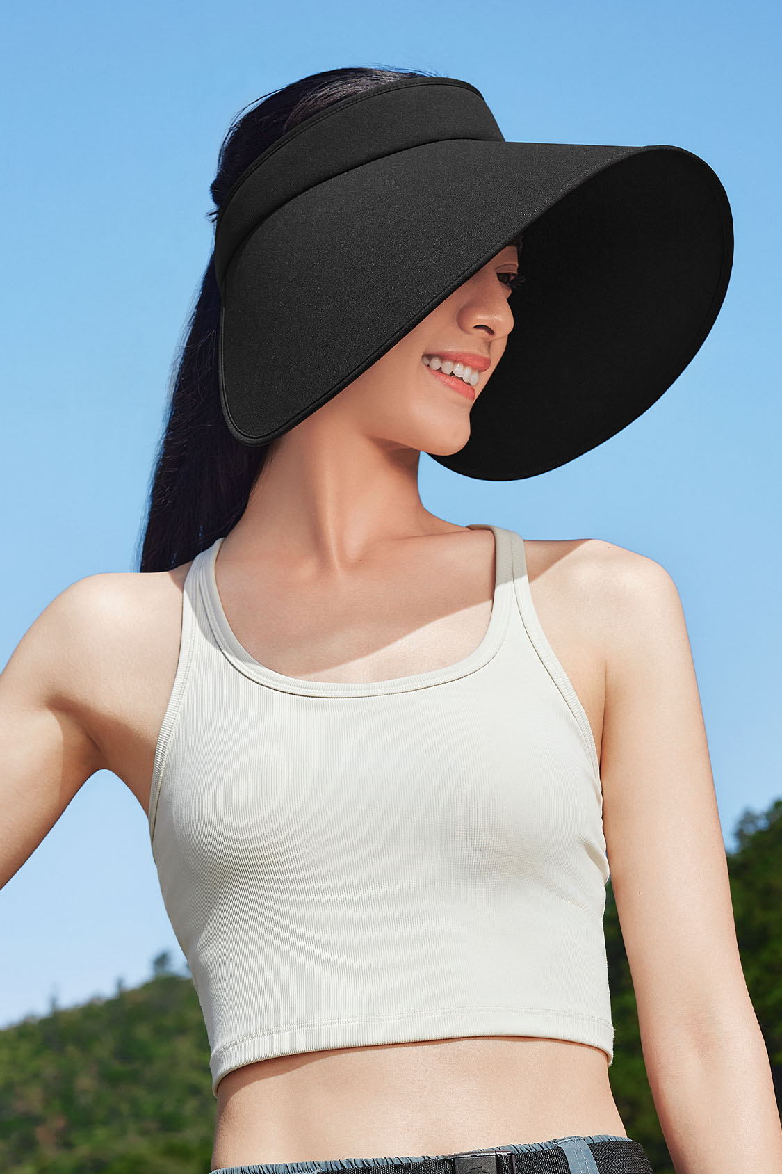 beneunder women's sun hats #color_black