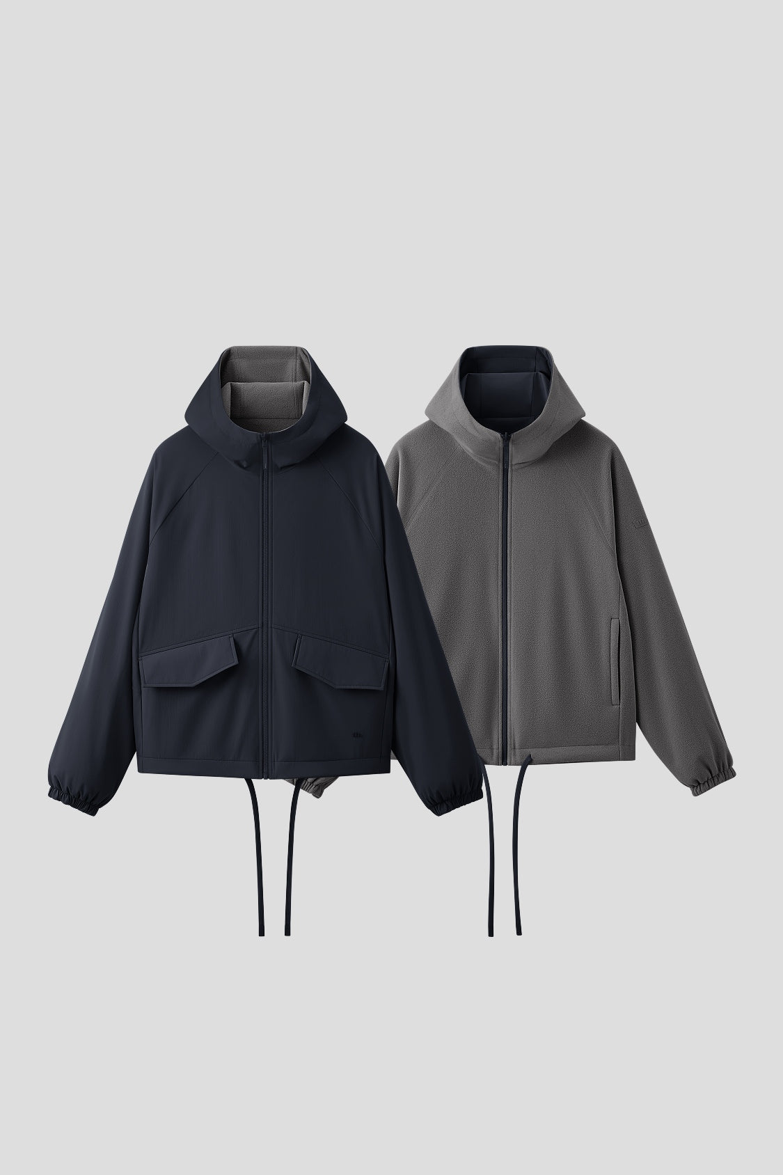 Women's Reversible Micro Fleece Hooded Jacket (Mid Warmth) PM030