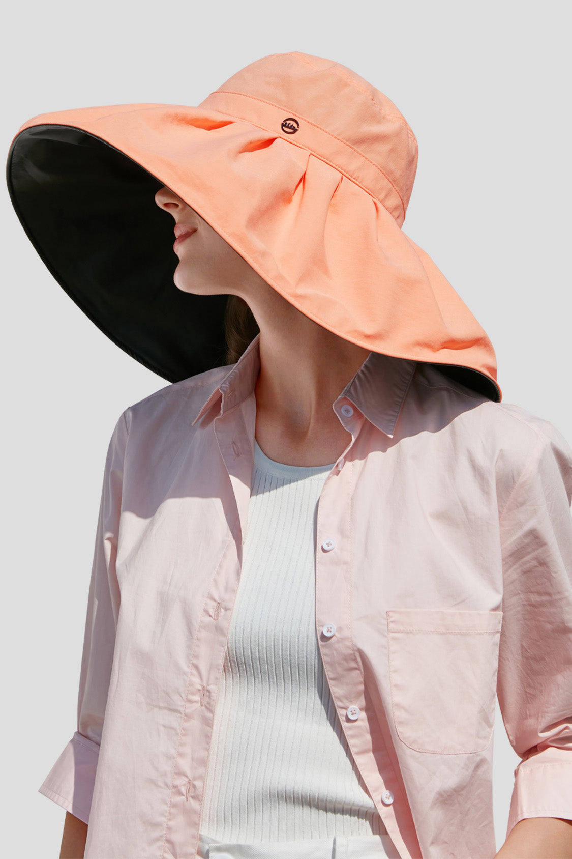 beneunder wide brim fishing sun protection hat upf50+ #color_late sweet grapefruit
