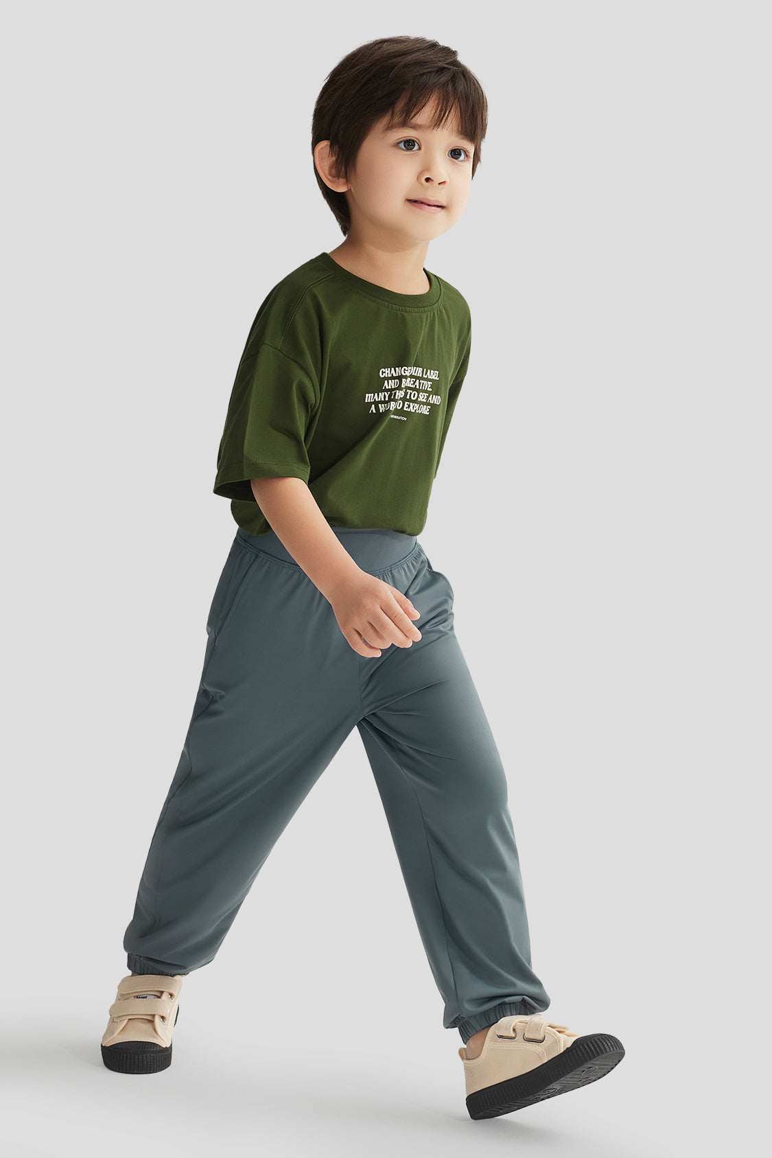 beneunder kid's leggings with sun protction upf50+ #color_dark blue grey