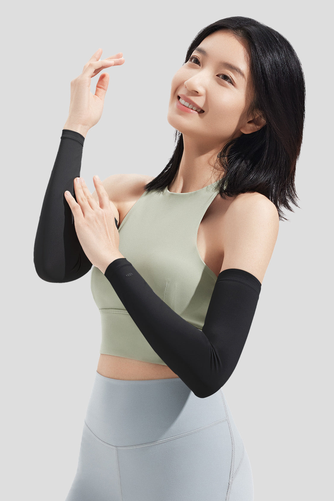 arm sleeve beneunder cooling uv sun protection arm cover for women #color_black